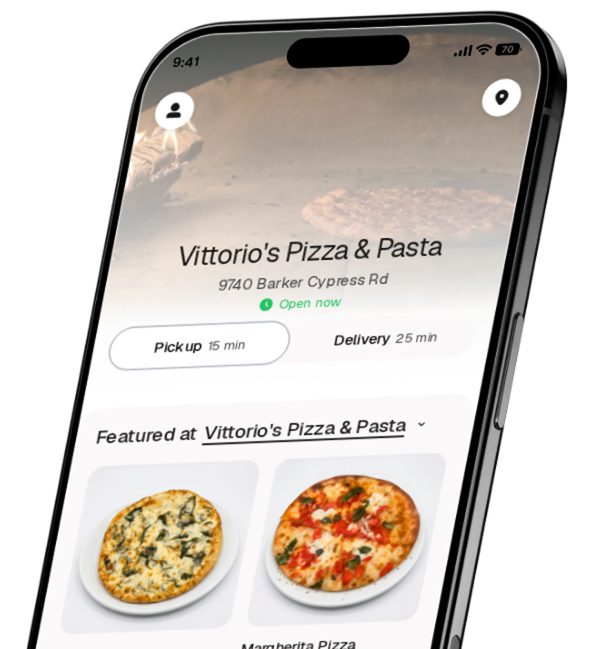 Vittorio's Pizza & Pasta app preview